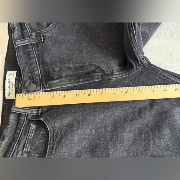 Abercrombie & Fitch Jeans 90s Slim Straight Leg Ultra High Rise Dark GraySize 26 - Picture 5 of 12